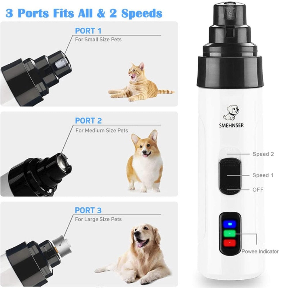 Cordless Pet Nail Grinder – Low Noise & Rechargeable