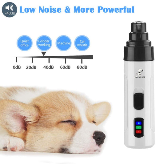 Cordless Pet Nail Grinder – Low Noise & Rechargeable