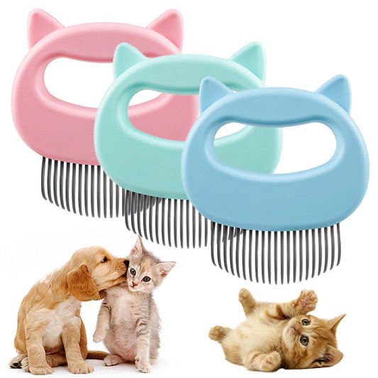 Cat Ear Pet Massage Brush – Grooming & Shedding Tool