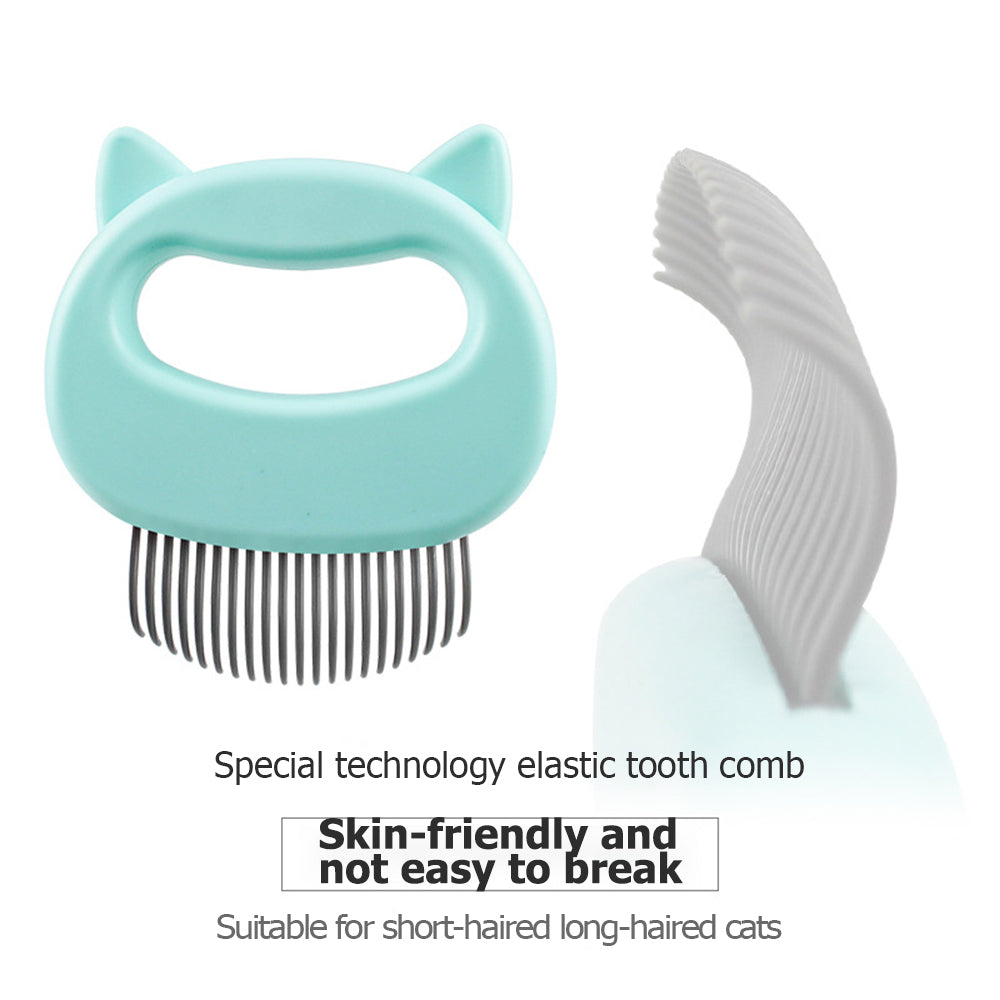 Cat Ear Pet Massage Brush – Grooming & Shedding Tool